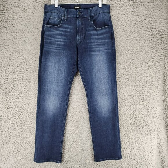 Hudson Jeans Mens 33x32 Byron Dark Wash Stretch Mid Rise Straight *NWT* - Picture 1 of 14